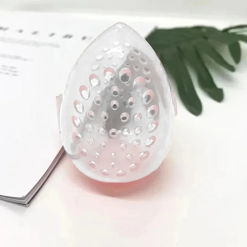 Hygienisch - Praktisch: Tragbare Make-Up Schwamm Box aus Kunststoff, 8 cm kompakt