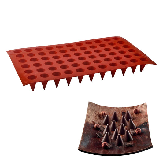 66-Zellen Silikon Schokoladenform für Kuchen und Süßigkeiten Backen