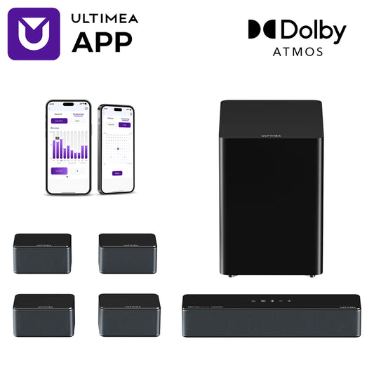 ULTIMEA 7.1Ch Soundbar mit Dolby Atmos & APP Steuerung für TV