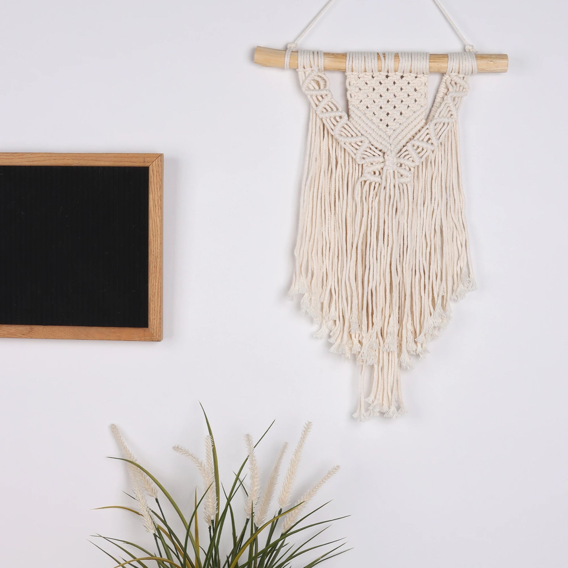 Makramee Wandbehang geometrisch, Boho-Stil, 55 x 70 cm - Yabubest - Home & More