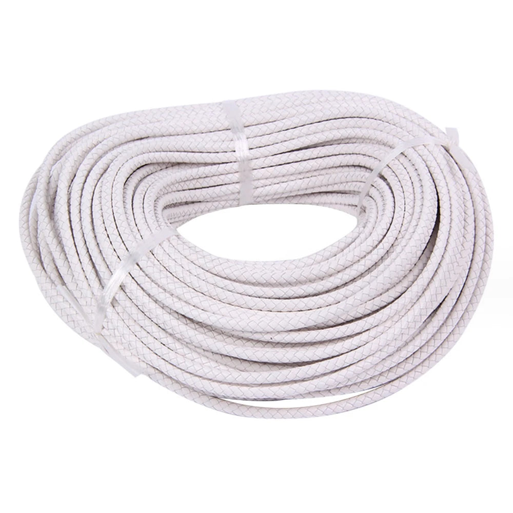 Buntes geflochtenes Echtleder-Armband, 2 Meter, 3-6 mm-Yabubest - Home & More