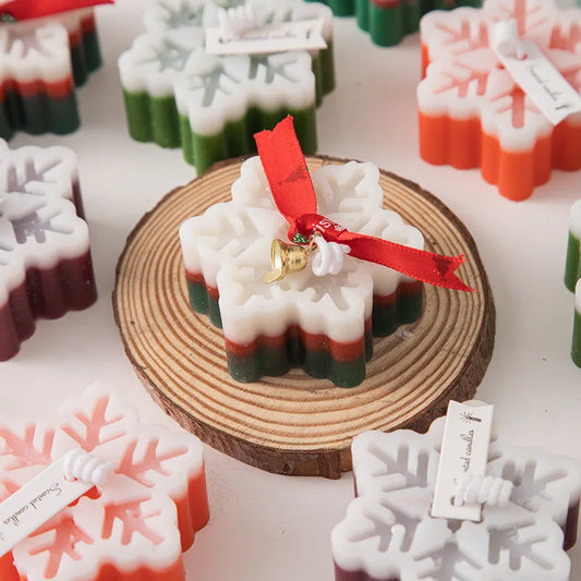 Weihnachts Schneeflocke Aromatherapie Kerze mit romantischer Atmosphäre
