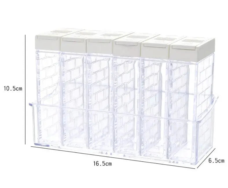 Küchen Gewürzglas Aufbewahrungsbox Transparent Salz Pulver Streuer