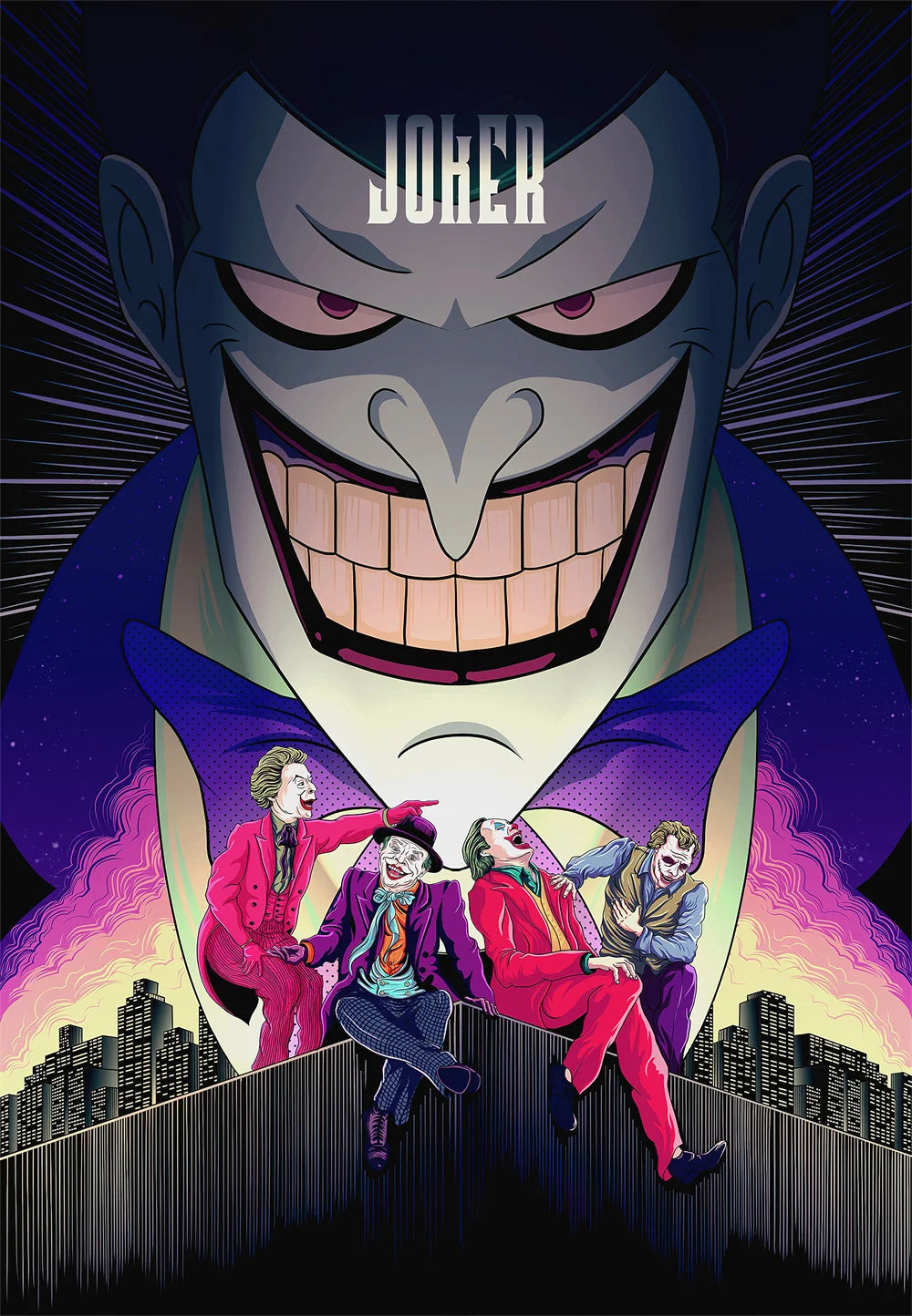 Abstraktes Leinwandgemälde als stilvolle Vintage Wanddekoration