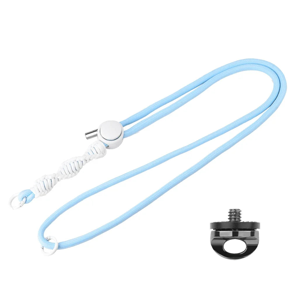 Verstellbares Kamera-Lanyard Hängeseil – Sicher für Action-Kameras (1/4 Zoll)