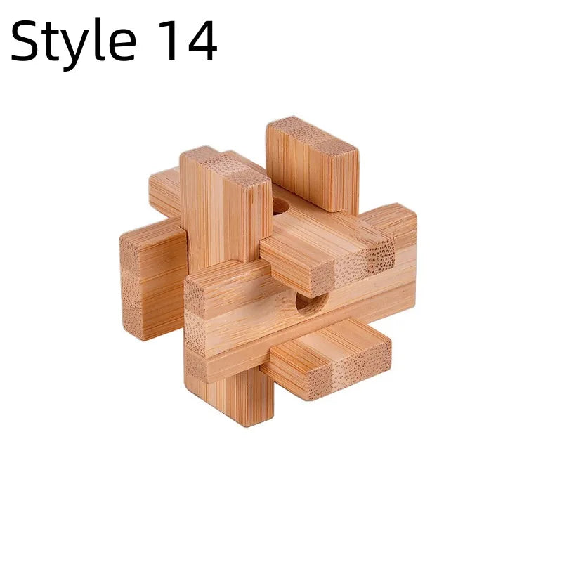Holz Kong Ming Lock 3D Puzzle Montessori Spielzeug Kinder-Yabubest - Home & More