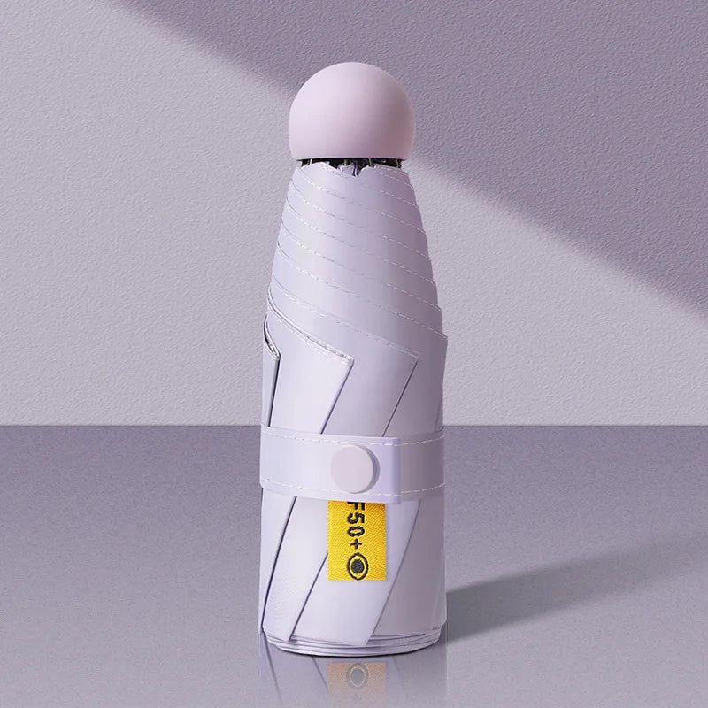 Ultraleichter kompakter Reise Regenschirm mit UV Schutz 5 Fach