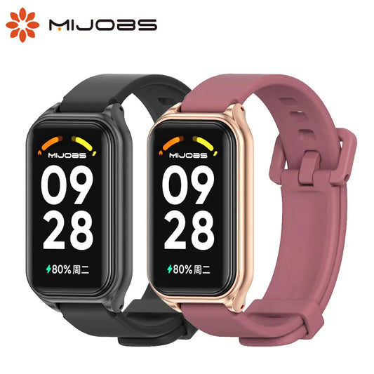 Silikon Armband Ersatz für Smart Band 8 9 mit Einstellbarer Länge