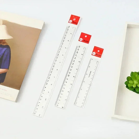 Transparentes Kunststoff Lineal 15 20 30 cm für Schule Büro Zeichnung