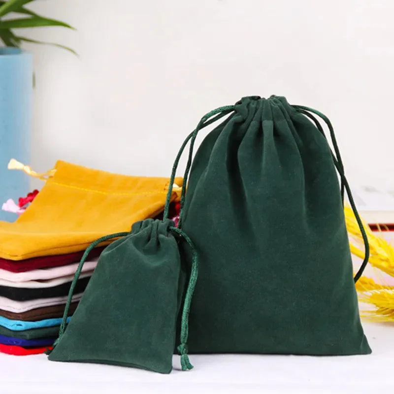 10 Schmuck Taschen aus Samt mit Kordelzug Geschenkbeutel Party Luxus