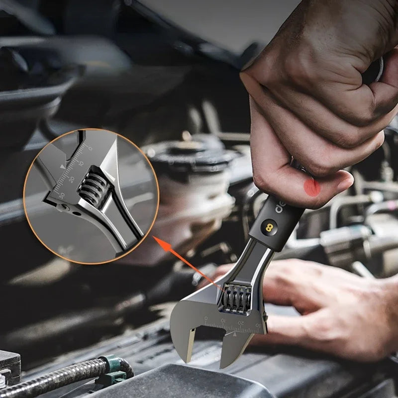 8 Zoll verstellbarer Schlüssel aus hochwertigem Kohlenstoffstahl für Haushalt und Auto