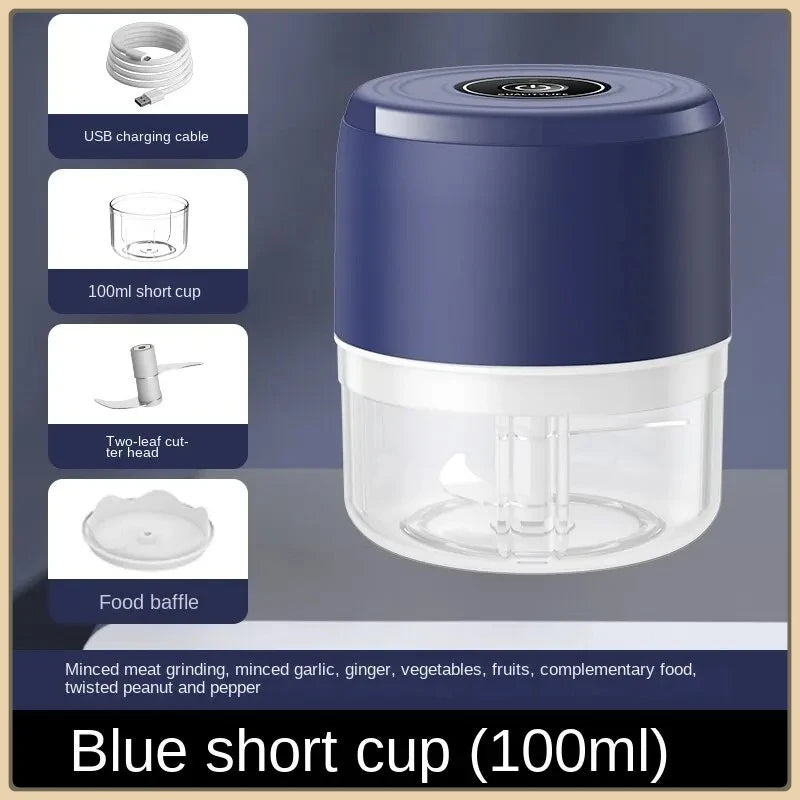 Elektrischer Mini-Knoblauchzerkleinerer USB mit robustem Fleischwolf