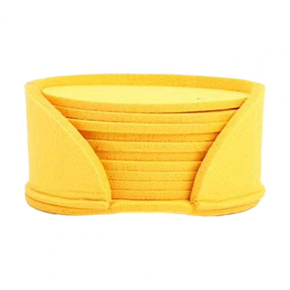 10er Set runde Filz-Untersetzer mit Wärmeisolierung und Antirutschfunktion