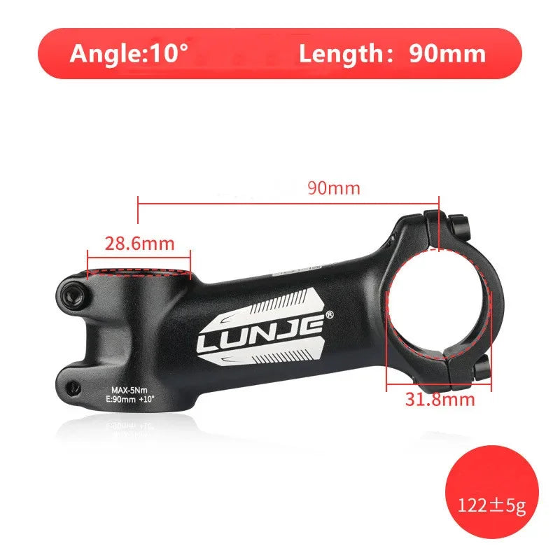 Ultraleichter Fahrradvorbau 17 Grad Aluminiumlegierung 31,8 mm MTB Rennrad