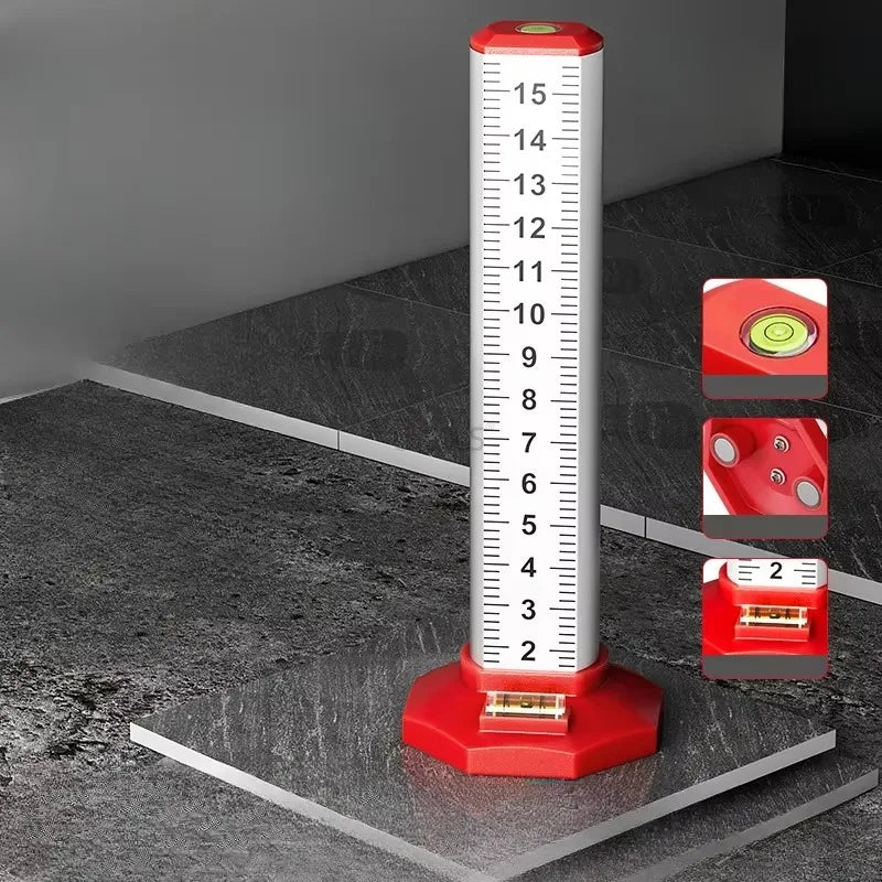 Präzisions-Nivellierlineal für Decken - Bodenfliesen – Magnetisch - Höhenmessung