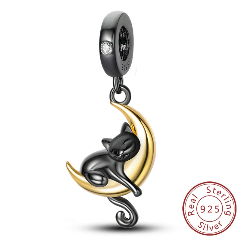 925er Sterlingsilber Charms mit Tiermotiven und Zirkon