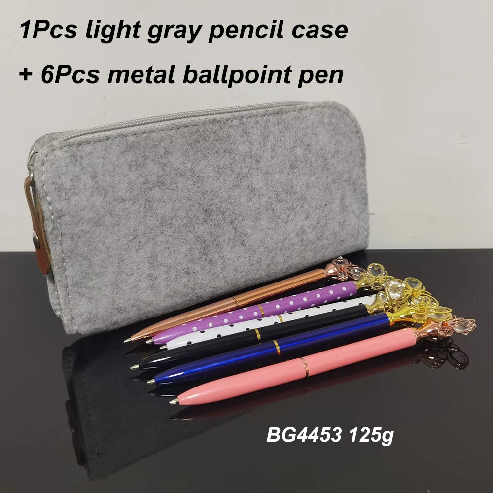 Filz Feder mäppchen 19,5 cm Schüler Stift Tasche Büro Lagerung