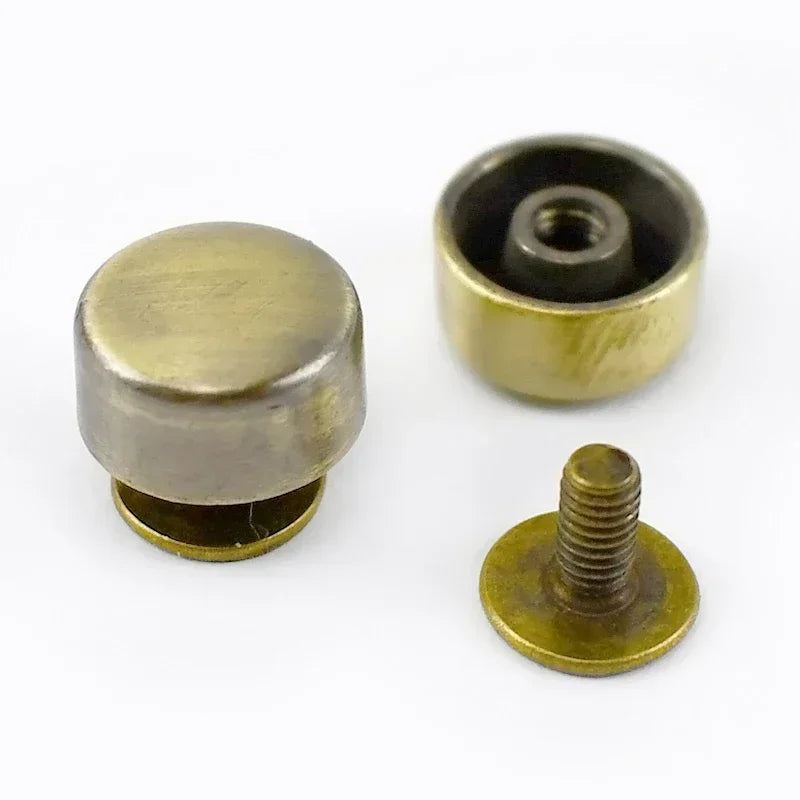 10 50 Stück runde Metallnieten Schrauben für DIY Leder Taschen Gürtel