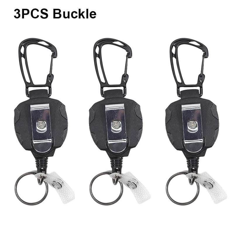 Taktischer Ausweishalter mit Karabiner und versenkbarem Seil