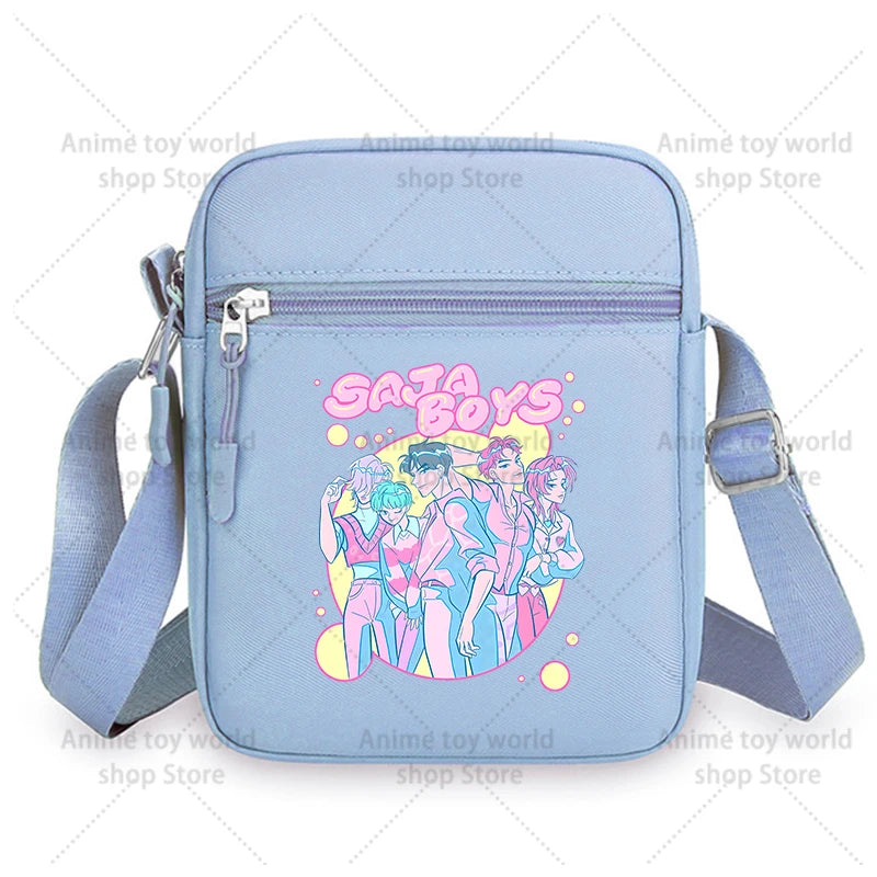 Kompakte Umhängetasche aus Nylon mit trendigem Anime Motiv für Mädchen