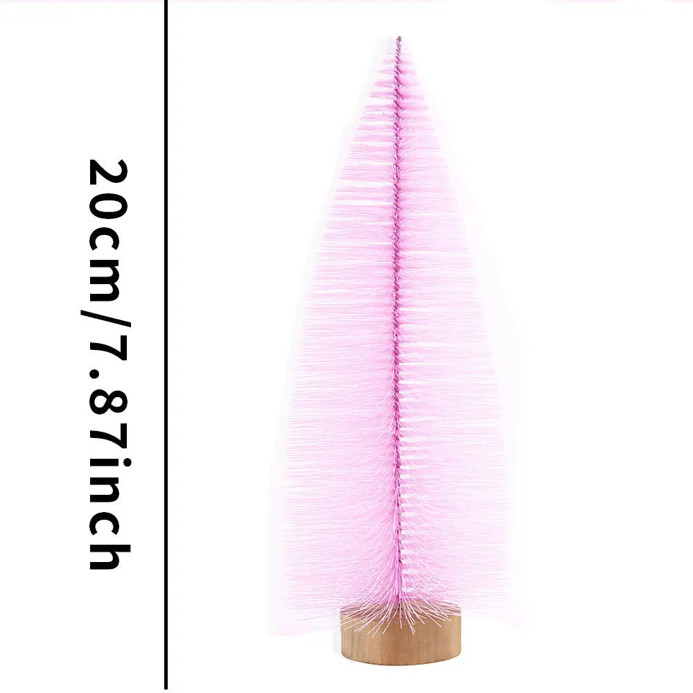 Mini-Weihnachtsbäume und Flaschenbäume für festliche Tischdekoration