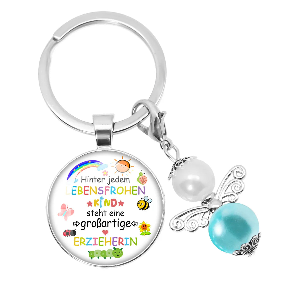 Herzspruch Schlüsselanhänger Geschenk Abschied Erzieher Unisex Schmuck