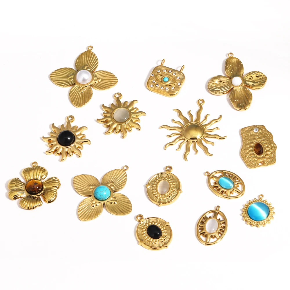 Edelstahl Gold Charms für individuelle DIY Schmuckkreationen