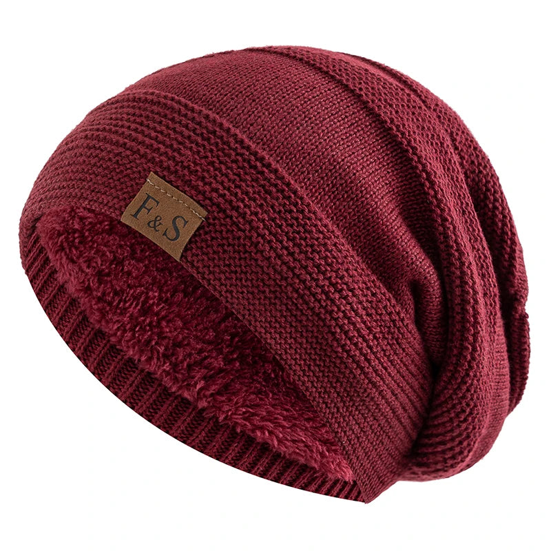 Unisex Winter Mütze gefüttert – Warme Slouchy Beanie für Männer und Frauen