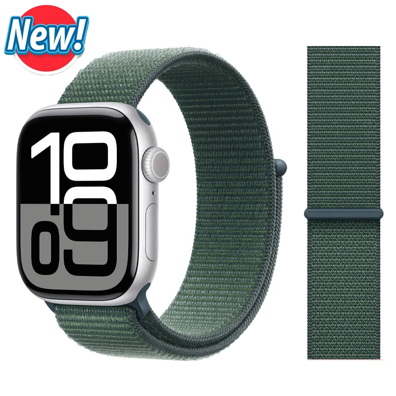 Nylon Schlaufenarmband für Apple Watch alle Serien und Größen
