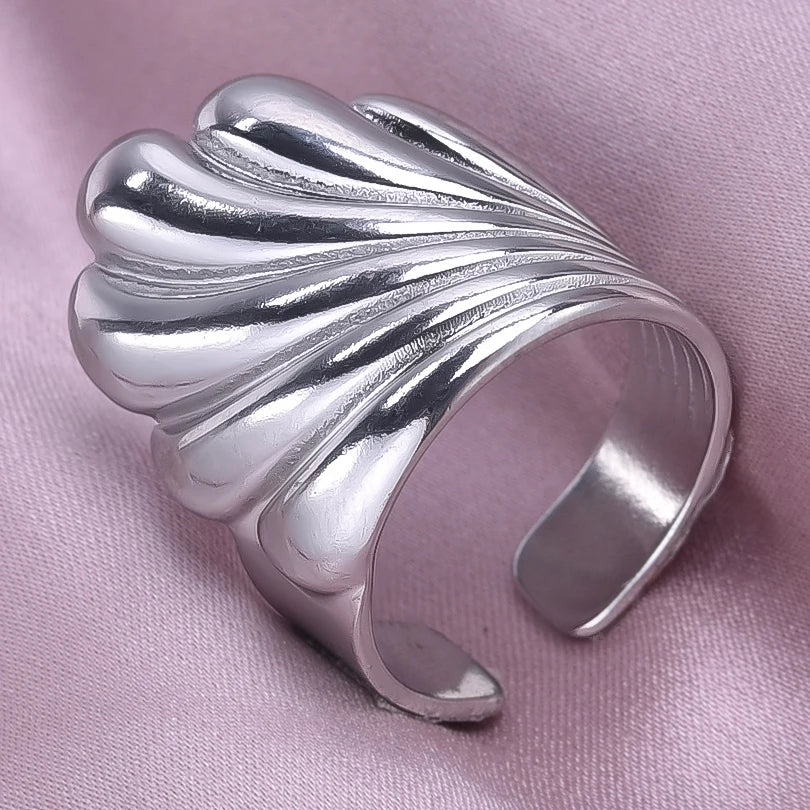 6 teiliges Edelstahlring Set mit Meeresmotiven für Frauen und Männer