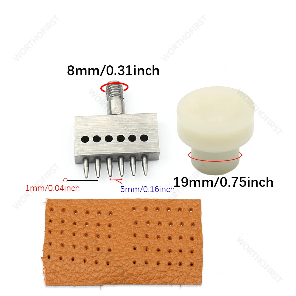 Lochstanzer Set mit M8 Gewinde für präzise Lederarbeiten