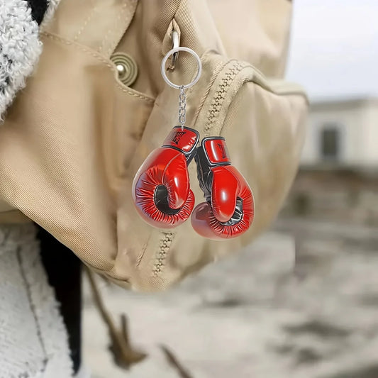 Boxhandschuh Schlüsselanhänger aus Acryl Kreativer Rucksack-Anhänger Herren