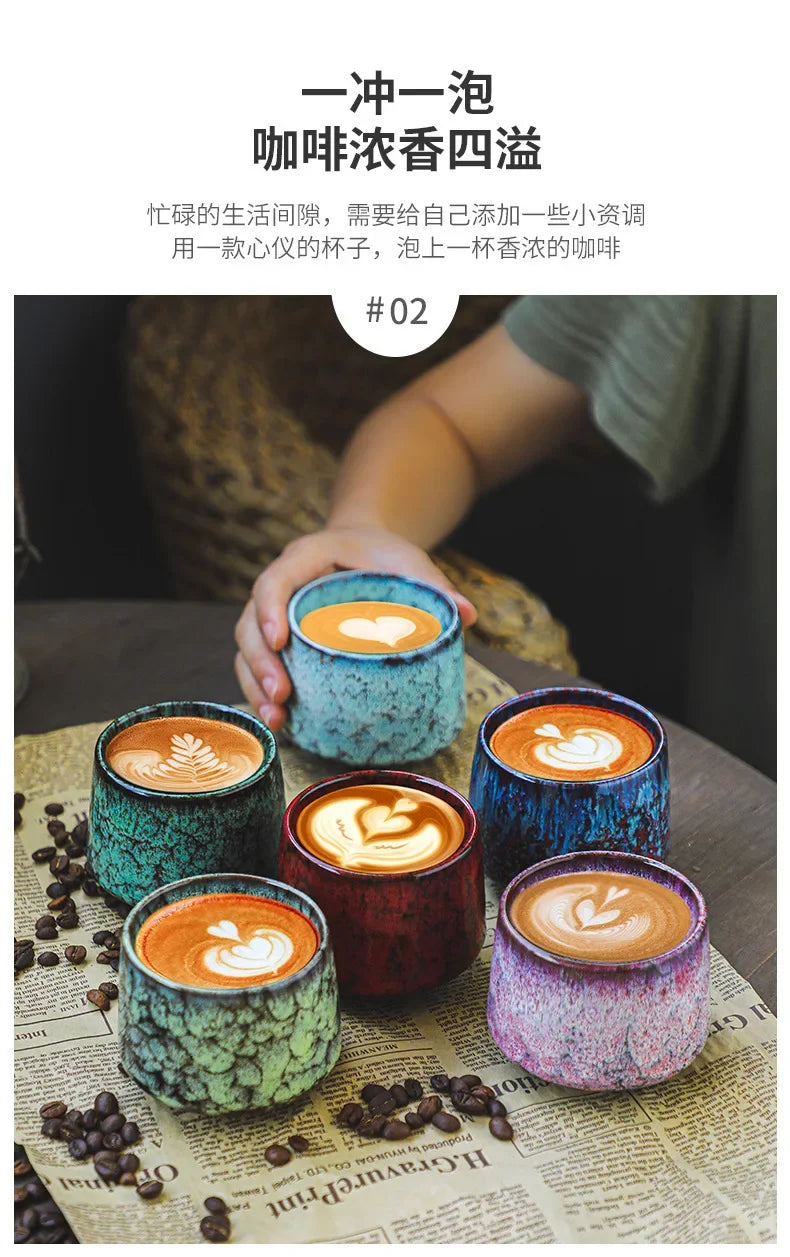 Kleine Keramik Kaffeetasse mit persönlichem Handwärmer-Yabubestshop