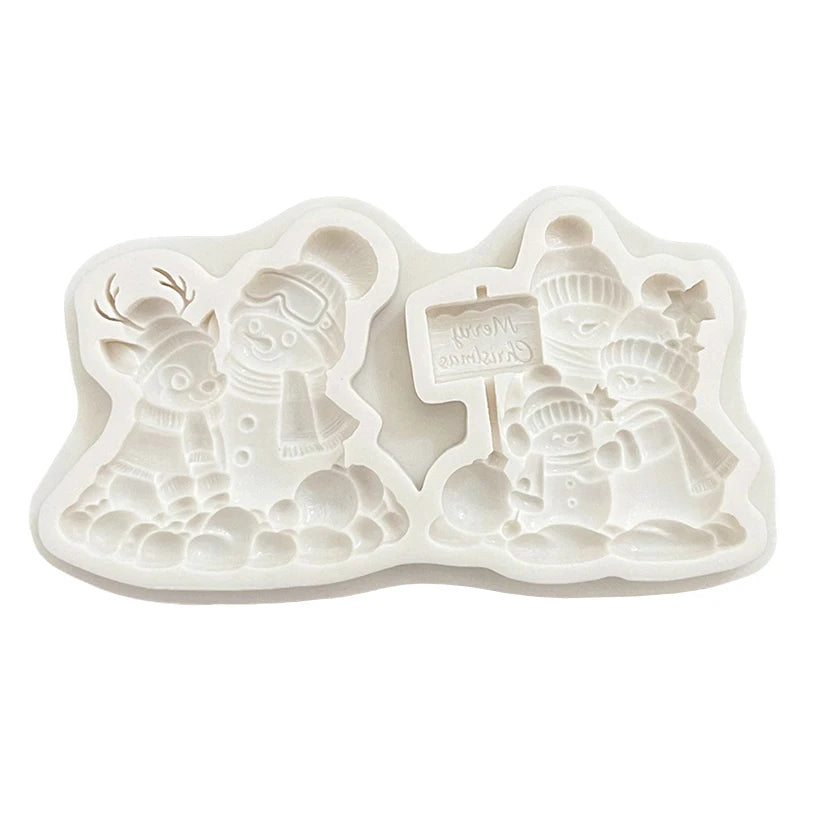 Silikon Backform Schneemann für Cupcakes und Fondant Dekoration