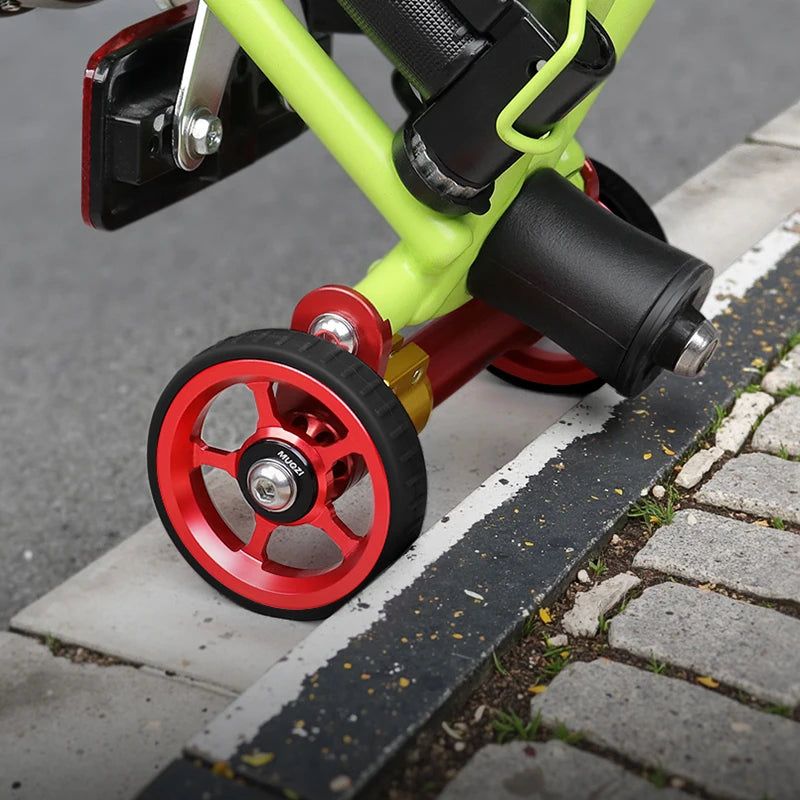 MUQZI Eazy Wheels Faltrad-Rollenräder, kompatibel mit Brompton-Yabubest - Home & More