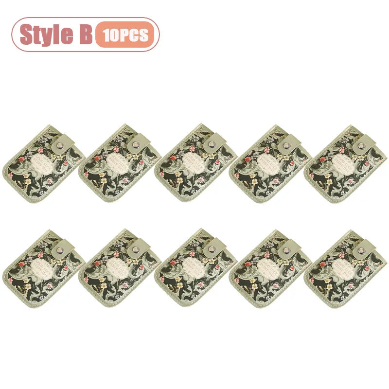 Kartenetui mit Vintage-Blumenmuster und mehreren Fächern für Damen