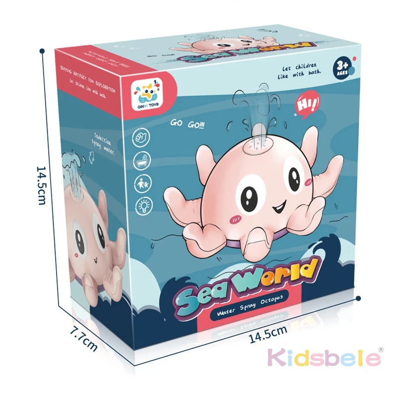 Leuchtendes musikalisches Baby-Badespielzeug mit Wasserspray