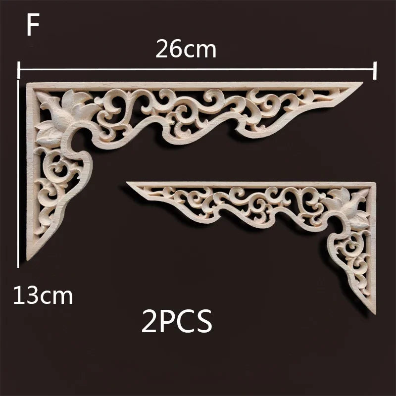 Exklusive Holz Eckverbindung Onlay Applikation für Möbel & Heimdeko