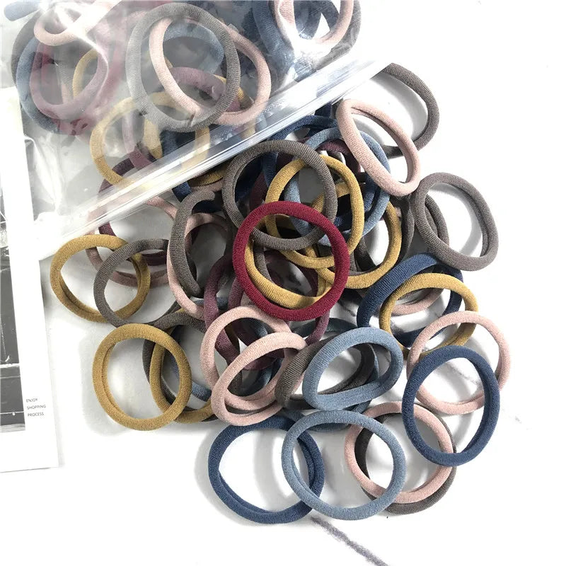 20/50 Teile/satz Haarbänder für Frauen Mädchen Grundlegende Haar Gummi Krawatten Seile 4 cm Einfache Elastische Stirnband Haar Zubehör pferdeschwanz Halter - Yabubest - Home & More