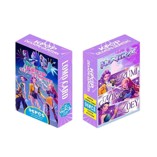96-teiliges Anime Kpop Devil Hunter Karten Set mit Holographie