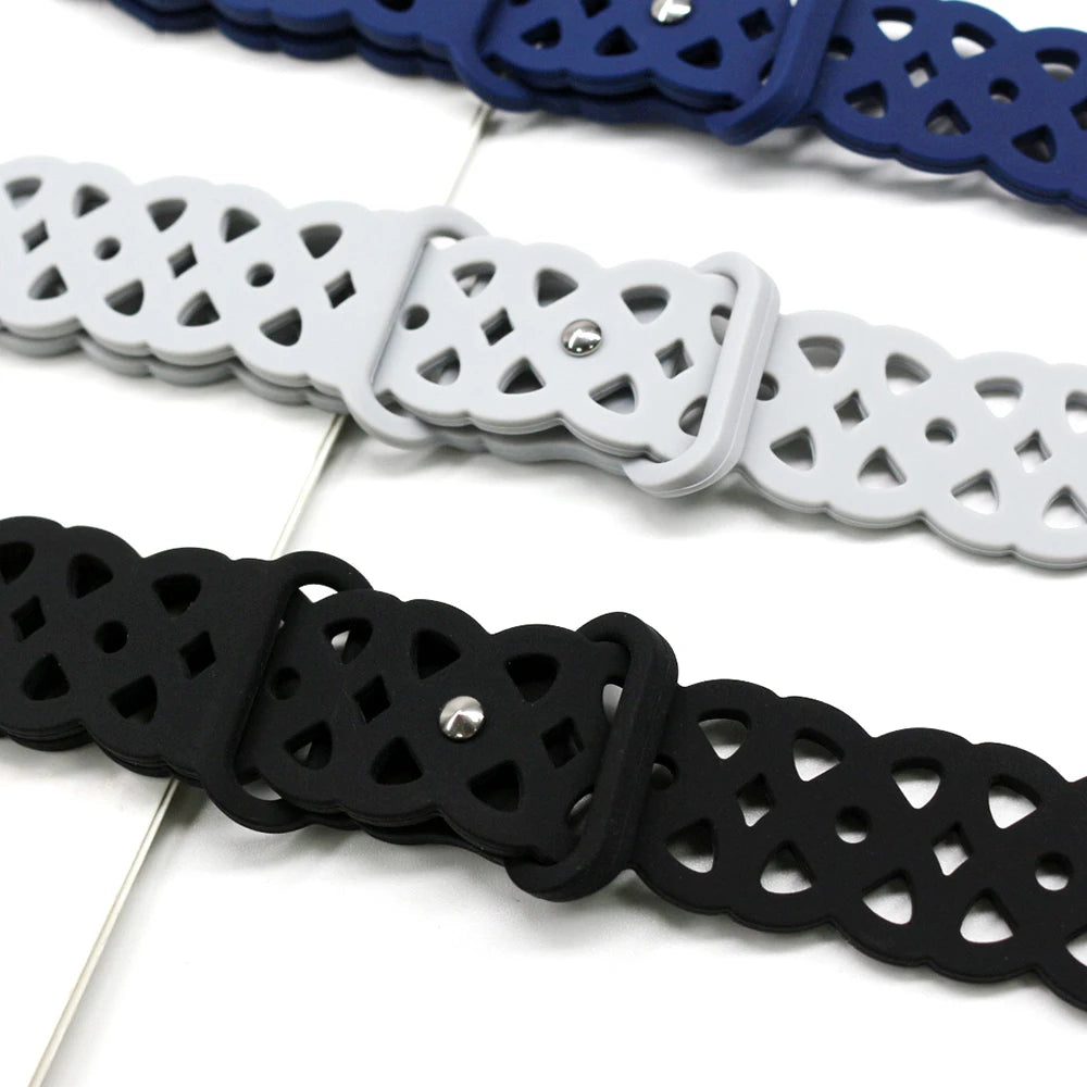 Atmungsaktives Silikon Armband für Smartwatches 38-45mm Komfort