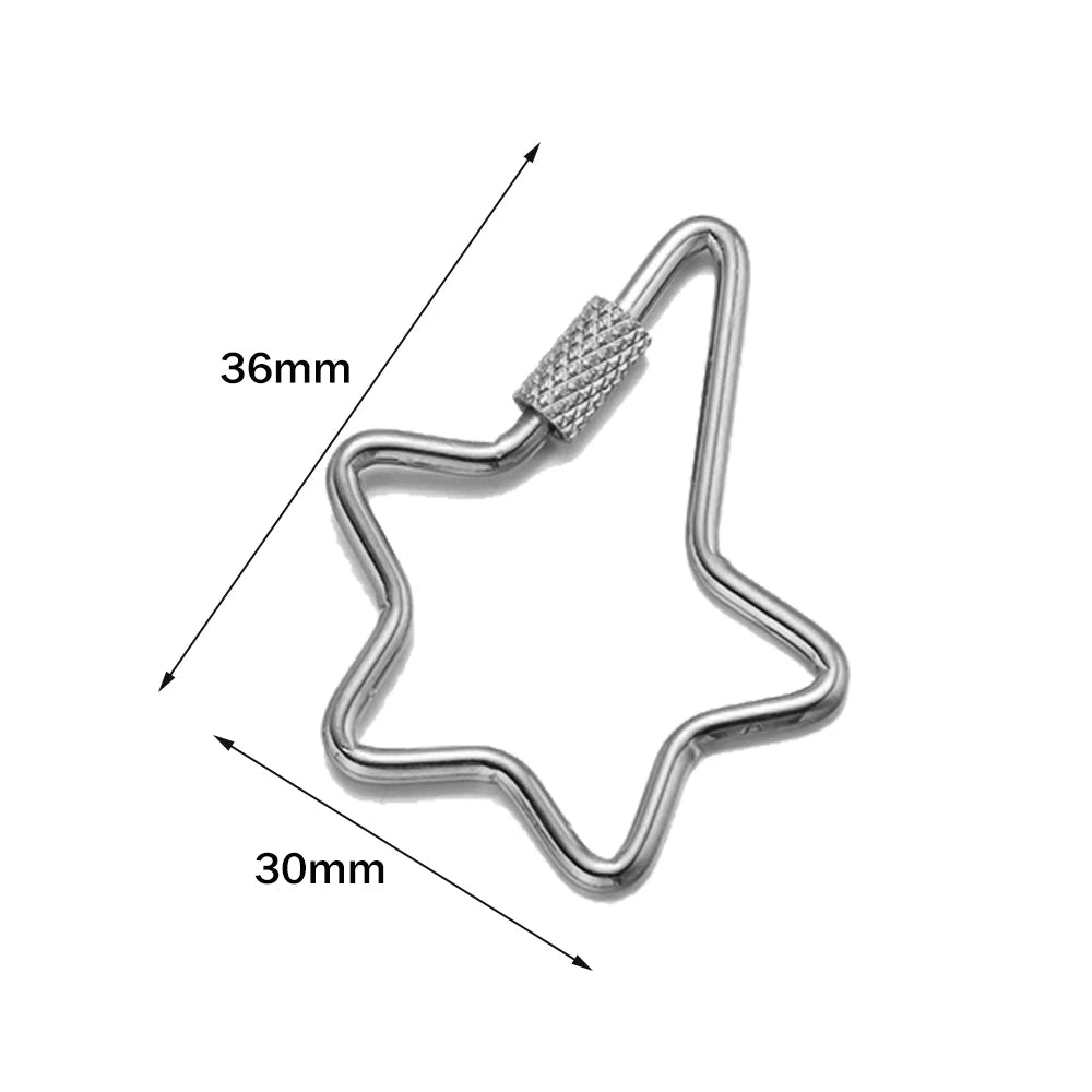 5er Set goldene Schraube Karabiner aus Edelstahl für Schmuck DIY