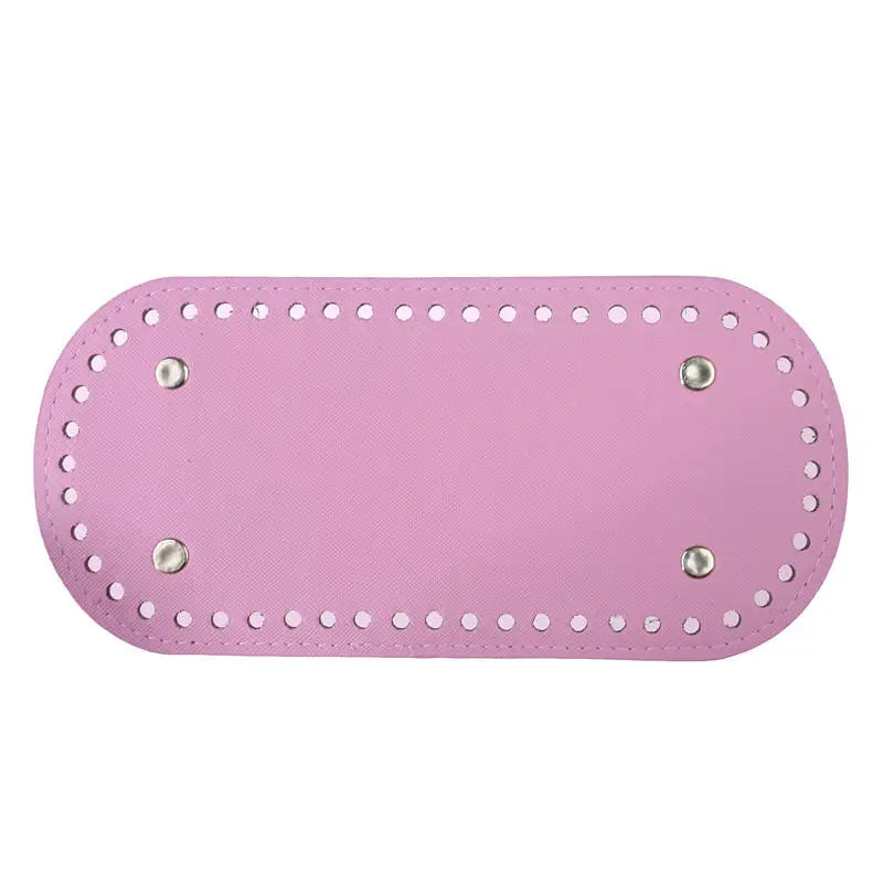 PU Leder Taschenboden 21,5x10cm für Gestrickte Taschen, mit Löchern