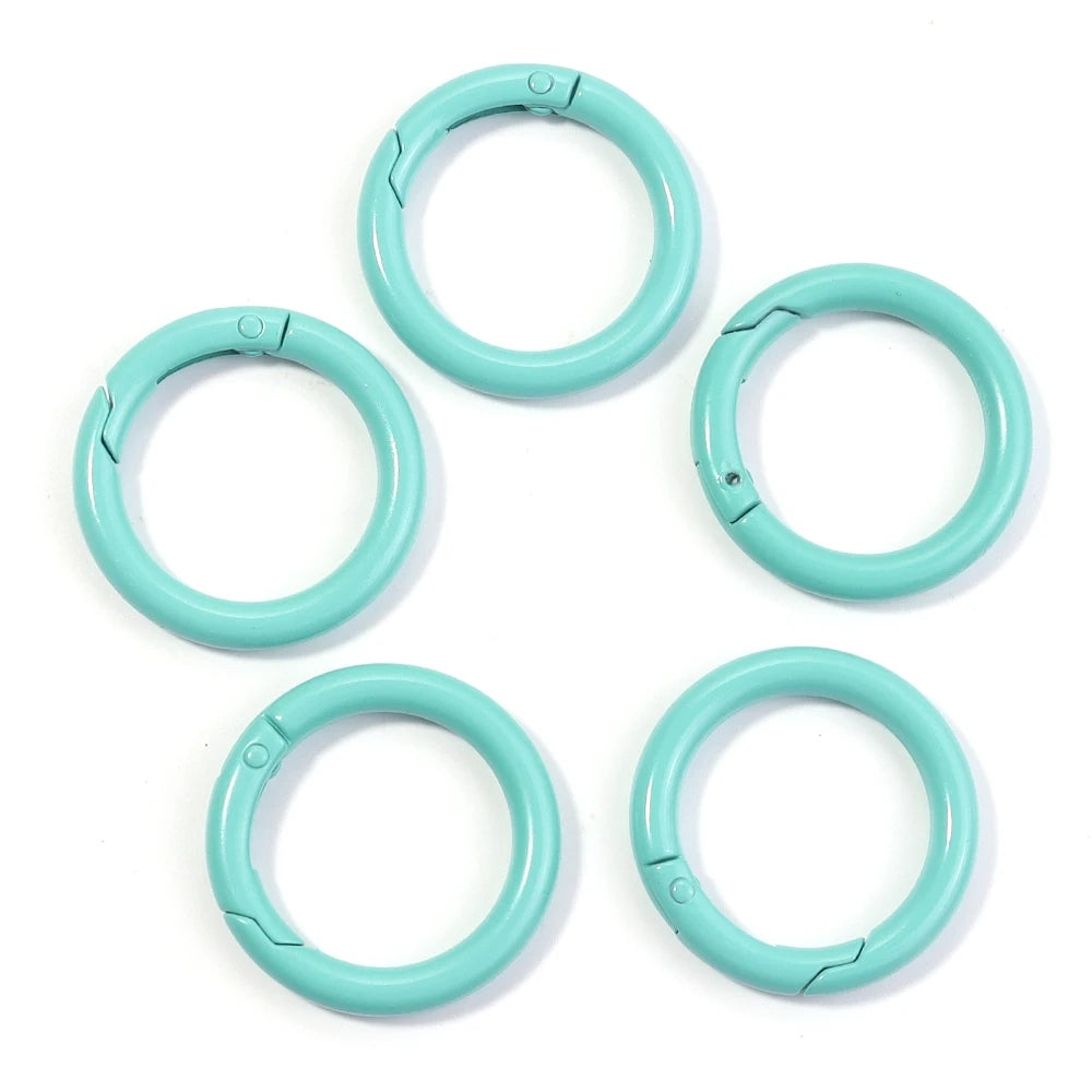 5-10Pcs Metall O-Ring Karabinerclips 25/35/41mm mit Federverschluss