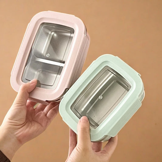 304 Edelstahl Geteilte Lunchbox – Mikrowelle, Dicht, für Schule & Büro