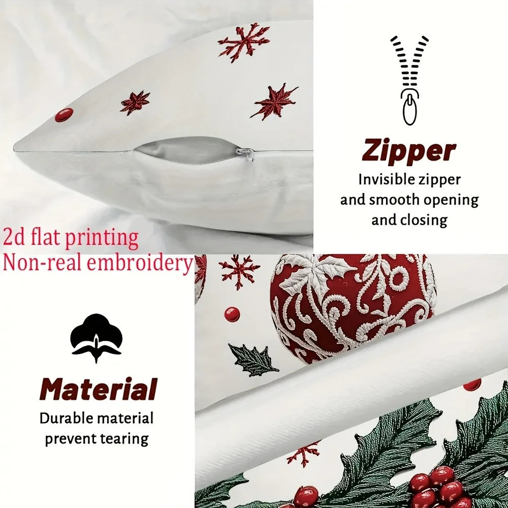 Weihnachtliche Kissenbezüge mit festlichen Motiven für Ihr Zuhause