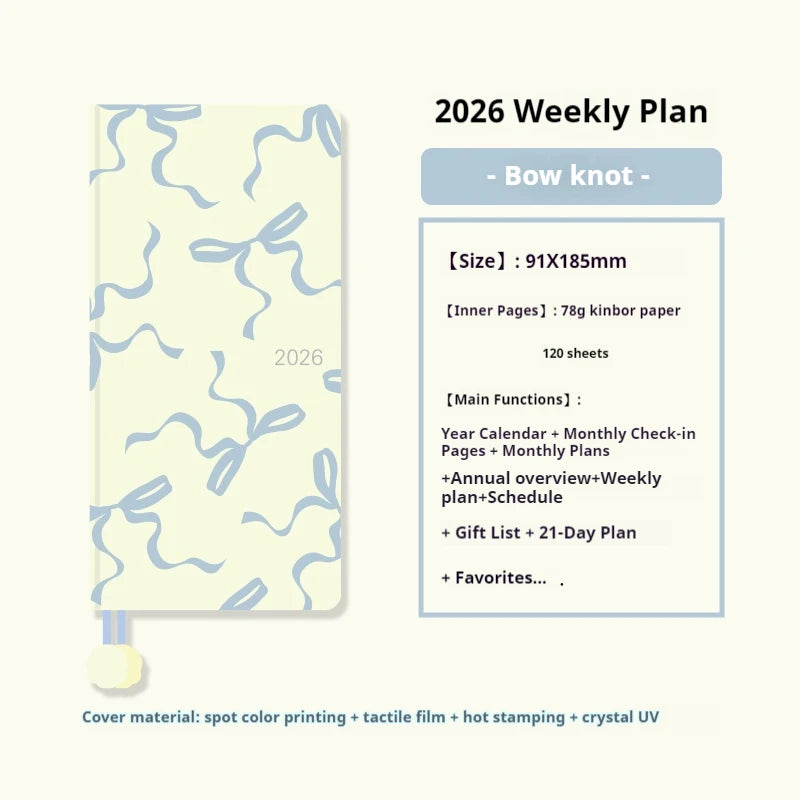 Wochenplaner 2026 Taschenformat – Wochenplan Notizbuch-Yabubest - Home & More