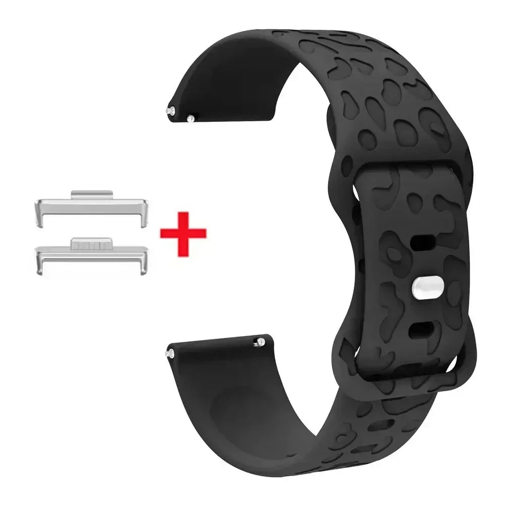 Leopard Print Silikonarmband – stylisch, flexibel - kompatibel mit Huawei Watch Fit 3/4