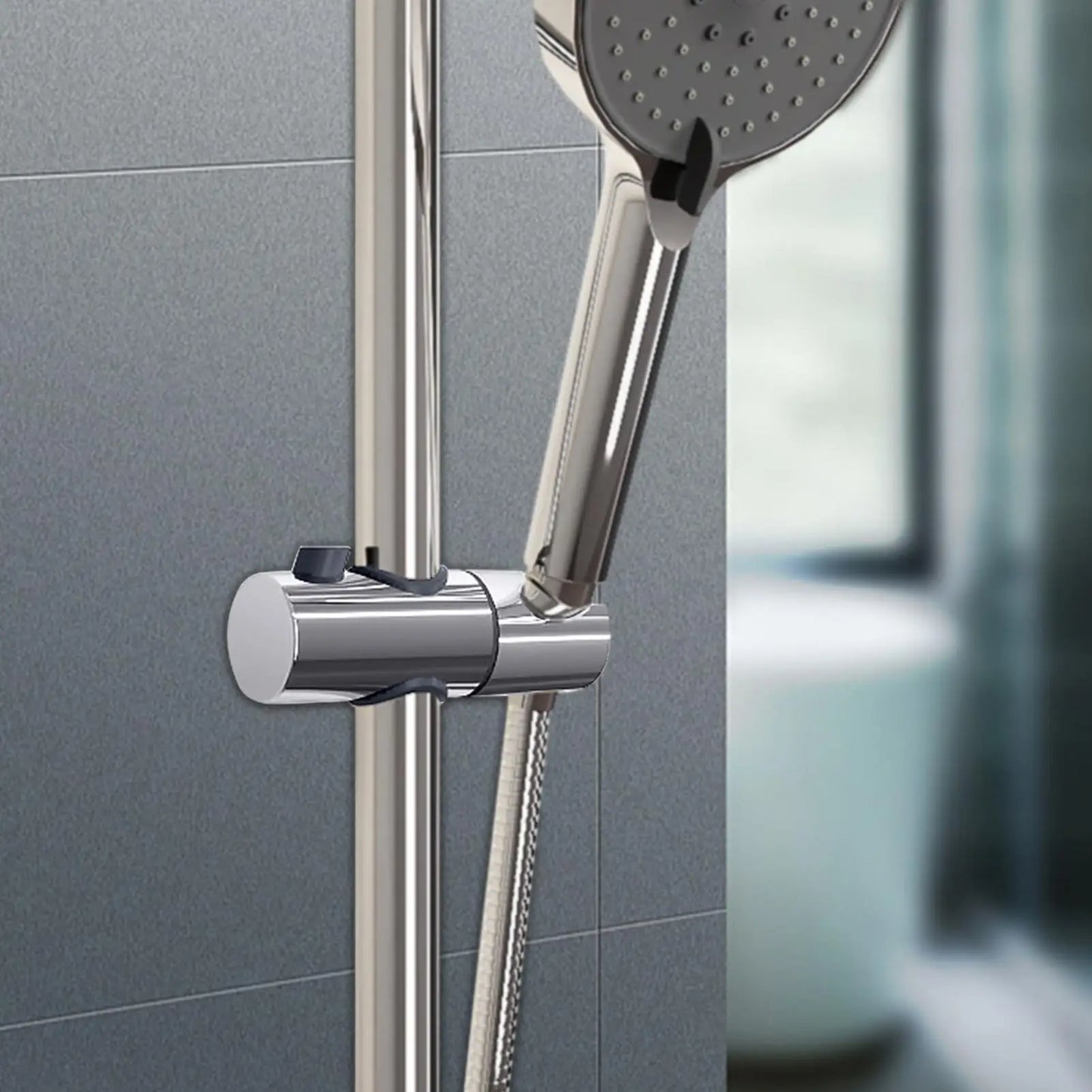 Verstellbarer Duschkopfhalter für Schiebestange, halterungsset chrom-Yabubest - Home & More