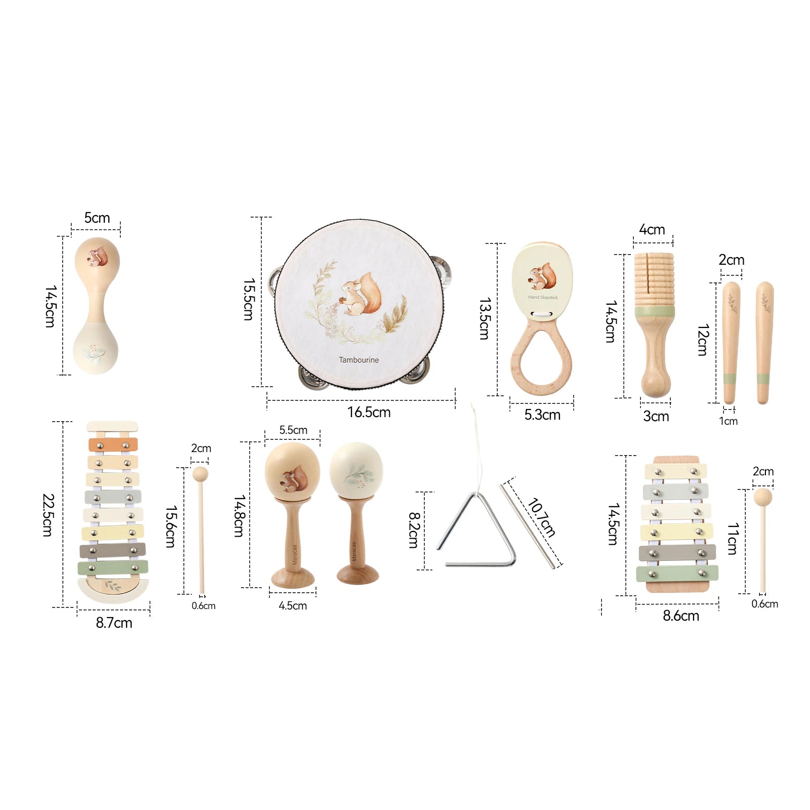 Pädagogisches Holzspielzeug Musikinstrumente für Babys